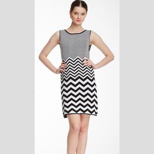 Alice & Olivia Vix Chevron A-Line Dress